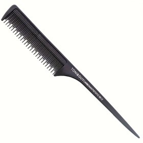Resim Profesyonel Kuaförlük Kuyruk Tarak - Dayanıklı ABS Plastik, Kaymaz Sap, Stil ve Bitirme için İdeal, Tek Bağımsız Ambalaj, Saç Stil Aracı | Şık Tarak Tasarımı | Ergonomik Tasarım 