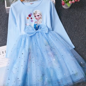 Resim Disney Elsa Prenses Elbisesi Kız Çocuklar İçin - Resmi Frozen Elsa Kıyafeti 3D Fiyonklu, Yumuşak Nefes Alabilen File Parti Elbisesi Uzun Kollu, Makinede Yıkanabilir Polyester - Doğum Günü, Prenses Elbisesi Kız Çocuklar İçin, Doğum Günü Kıyafeti, Rahat Kesim, Genç Kızlar, elbise kız çocuk, kız çocuk giyim, kız çocuk parti elbisesi, çocuk kız elbise, elbise çocuk kız, kız çocuk elbise 