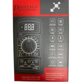 Resim Doganline Store XL830L Dijital Multimetre LED Ekranlı Mini Ölçü Aleti 9V Pil Hediyeli Kullanım Tipi Avometre 