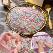 Resim 20g Paket Canlı Pastel Macaron Köpük Topları - Hediye Kutusu Dolguları & Dekoratif Projeler için İdeal El Sanatları Köpüğü, Mavi Dahil 