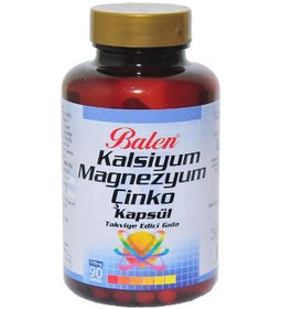 Resim Balen Kalsiyum Magnezyum Çinko Kapsülü Takviye Gıda 709mg 90 Adet 