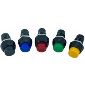 Resim Lockway Ic-190 Buton Plastik 10mm 50adet Anahtarlı / Mavi 