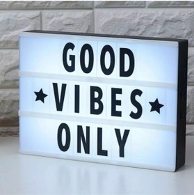 Resim RahatRahatAl Led Light Box A4 Led Işık Işıklı Mesaj Panosu 96 Harf Light Box Pano 