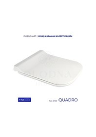 Resim Quadro Kare Duroplast Yavaş Kapanan Klozet Kapağı 