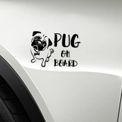 Resim TSC Pug On Board Arabada Pug Cinsi Köpek Koruması Siyah Md1 