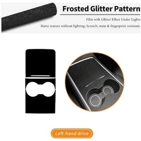 Resim Dashanshop 2017-2025 Tesla Model 3 Frosted Glitter Pattern Lhd Merkez Konsol Vites Kapağı 