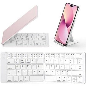Resim Samsers Katlanabilir Bluetooth Klavye Stand Tutuculu Pembe Bt X 1 