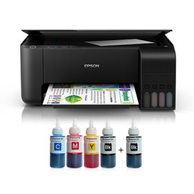 Resim Epson Tanklı L3250 Photoink Mürekkepli Yazıcı 4 Renk Bitmeyen Kartuşlu (1 Siyah Mürekkep Hediyeli) 