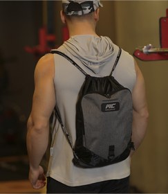 Resim MUSCLECLOTH Sackpack Spor Çanta Siyah Gri 
