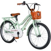 Resim Cesa Bikes Bagajlı Demir Çamurluk 20 Jant 7-10 Yaş Pastel Yeşil Çocuk Bisikleti 
