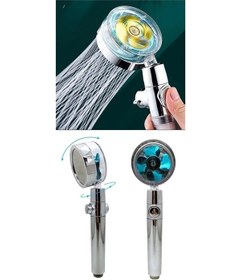 Resim Moonshop Su Tasarruflu 360 Derece Dönebilen Turbo Duş Başlığı 