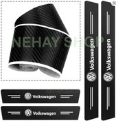 Resim nehay shop Volkswagen Jetta İçin ŞIK TASARIM Oto Kapı eşikleri Sticker Karbon 4 Adet 