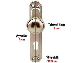Resim Şık Niken Kapı Tokmağı, Metal Kulp, Dayanaklı ve Estetik Tasarım 