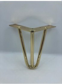 Resim Karakoçaksesuar Metal, 3 Mil 14x12x12 Gold Baza, Koltuk, Mobilya Ayağı (4 Adet) 