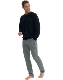 Resim U.s. Polo Assn. Erkek Uzun Kollu Yuvarlak Yaka Düz Pijama Takımı 001 