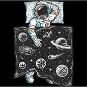 Resim Reysa Tasarım Astronot 10x10 cm Renkli Sticker 