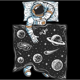 Resim Reysa Tasarım Astronot 10x10 cm Renkli Sticker 