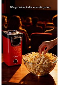 Resim Kiwi KPM-7412 Sıcak Hava Teknolojili Yağsız Patlamış Mısır Makinesi 