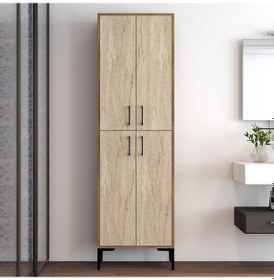 Resim Berlin A Ayakkabılık - Ceviz / Traverten Traverten 