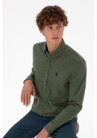 Resim U.s. Polo Assn. Erkek Haki Gömlek Basic 50316721-vr027 Haki 