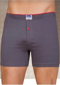 Resim Berrak 1099 Erkek Penye Boxer Şort Tekli Füme 