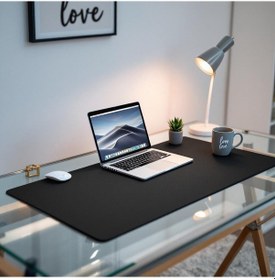 Resim Mouse Pad Siyah Masa Matı 60x480cm Suni Deri Desk Mat Ev Dekor 60 Cm 480 Cm 
