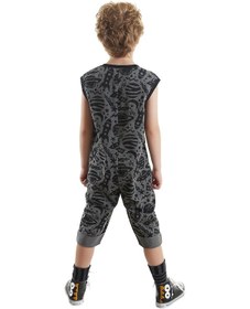 Resim Denokids Uzay Roket Erkek Çocuk Gri Tulum Çok Renkli 
