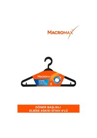 Resim Döner Başlıklı Elbise Askısı 4'lü Paket , Çok Amaçlı Askı İpi Ve 