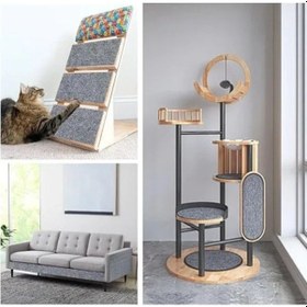 Resim 200 Cm X 40 Cm Kedi Tırmalama Matı, Mobilya Koruyucu 