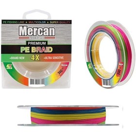 Resim Mercan Pe Örgü Premium 4X İp 300 M Multı Color Misina 