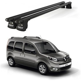 Resim Trio-ı Renault Kangoo 2008 Ve Sonrası Uyumlu Siyah Kilitli Ara Atkı 120cm Port Bagaj Tavan Barı 