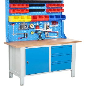 Resim Star Çelik Atölye Çalışma Tezgahı (1600 x 720 x 830-930/1844 mm) 