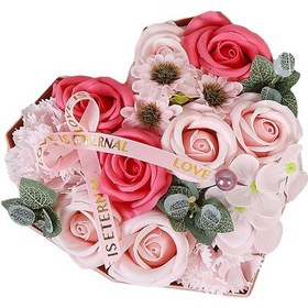 Resim Ximistore9 Romantik Pembe Gül Sabunu, Kalp Şekilli Pvc Hediye Kutusu Ve Kart İle Sürekli Kokulu, Sezonluk Özel Günler İçin Dekoratif Hediyelik Ürün 