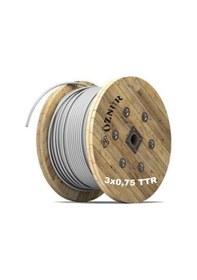 Resim Öznur 3x0,75 Ttr Kablo Metre Seçenekli Beyaz - 20mt 