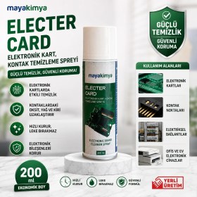 Resim Maya Kimya Electer Card Elektronik Kart ve Kontak Temizleme Spreyi 200 ml 