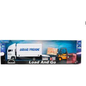 Resim Mega Oyuncak Man Beyaz Kamyon ve Forklift 