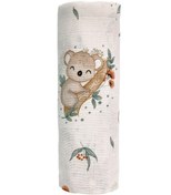 Resim Minicik Koala Sevgisi Müslin Örtü Tekli 115x115 