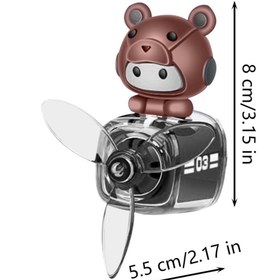 Resim Mega Oto Market Pervaneli Klima Süsü Oto Koku Klipsi Siyah Uçaklı Kahverengi Pilot Hava Ferahlatıcı Maskot 