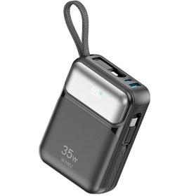 Resim Wiwu Wi-p052 Galaxy Uyumlu Serisi Type-c Lightning Çıkışlı Taşınabilir Powerbank Pd 35w 10000mah Siyah 