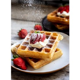 Resim Omake Sabit Ikili Waffle Makinesi Brüksel 3x5 
