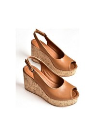 Resim Fox Shoes S996063509 Taba Dolgu Topuklu Kadın Ayakkabı Taba 