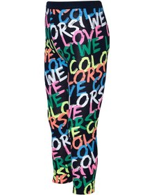 Resim Lovetti Koyu Lacivert Kız Çocuk We Love Colors Baskılı Süprem Tayt 9536L011 Koyu Lacivert 
