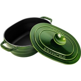 Resim Lava Döküm Oval Tencere Döküm Demir Kapak Experience Majolik Serisi Ölçü 24x33cm 001 