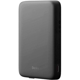 Resim Benks MP07 M-safe Magnetik İnce Tasarımlı Powerbank 10000mAh iPhone 12-13-14 Serisi - Siyah 