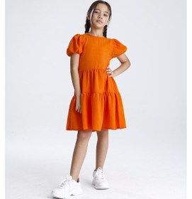 Resim Miababy Basic Düz Elbise Oranj 