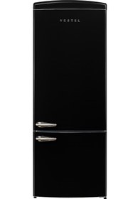 Resim Vestel Retro NFK52211 Siyah 471 Lt No-Frost Buzdolabı 
