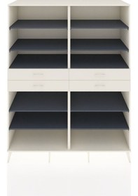 Resim Kronos Gardrop 10 Raflı 4 Çekmeceli 176x59x221 Aytaşı-antrasit/aytaşı Antrasit/aytaşı 