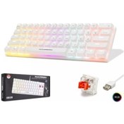 Resim Klavye Oyuncu Mekanik Mini Red Switch Rgb Hadron G508r Beyaz 