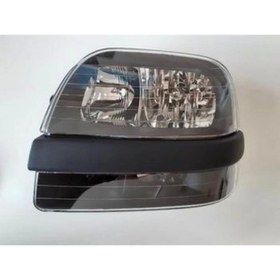Resim AYFAR 2001-2005 Fiat Doblo Far Lambası Sol Elektrikli-Motorsuz-Siyah 8Fişli (Siyah Bandlı)(H1-H7) (Ayfar) 
