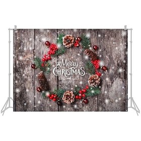 Resim Noel Temalı 2.1x1.5m Fotoğraf Çekim Fon Perdesi - W-260 Model Polyester Kumaş 